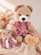 Miś pluszowy ręcznie robiony handmade 40cm prezent 