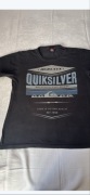 T-Shirt Quiksilver Czarny z Grafiką Vintage - Rozmiar L