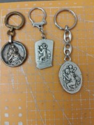Św.Krzysztof Św.Franciszek breloki zawieszki do kluczy kluczyków 