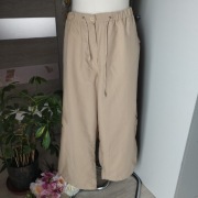 Spodnie damskie bojówki 7/8 beżowe Ursula Scheffel Maxime, rozmiar 52