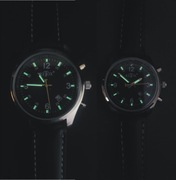 Zestaw zegarków Retox duży i mały komplet nowe czarne fosforyzujące unisex