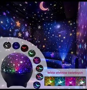 Projektor Gwiazd 7 Trybów LED Lampka Nocna 