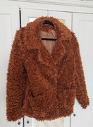 Miś futerko, ciepły płaszczyk, brąz H&M rozm. XS/S