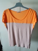 T-shirt Orsay (beżowo-łososiowy)