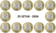 2026 NOWOŚĆ 2 ZŁ. ZŁOTE - z folii NBP 25szt