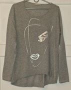 Sweter kaszmirowy asymetryczny . Marco Polo