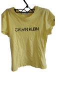 Markowa bawełniana koszulka t-shirt żółty Calvin Klein r 140