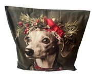 Świąteczna poszewka na poduszkę pies święta Christmas prezent 