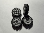 LEGO KOŁA J SZARE 18x8 OPONA 24x7 (56902/61254) 56902c01 4 szt