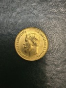 Moneta 10 rubli Rosyjskich, 1902, stara carska Rosja, wykopki monet po 