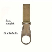 Klamry do zawieszania butelki na wodę.