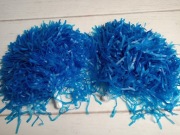 Pompony niebieskie nowe do kostiumu przebrania karnawał na zabawe taneczną 