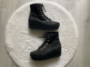 Vagabond skórzane buty na platformie 37 