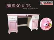 Biurko KIDS Dziewczynka Białe Różowe PINK BEKAS Dąb Producent Mebli 