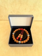 Bransoletka Rudraksha Mukhi 5 naturalna regulowana 17,5-23