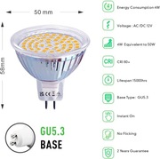 L158 Zestaw 12 żarówek LED MR16, GU5.3 LED