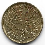 Tunezja 50 cen.1945