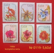 Znaczki flora:0119: kwiaty- Kuba 1986r **