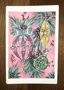 Kartka świąteczna - obrazek malowany HANDMADE