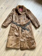 Futro z królików królik brąz brązowe rozm M-L pasek