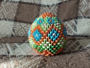 Duża Pisanka Wielkanocna Origami Modułowe 3D