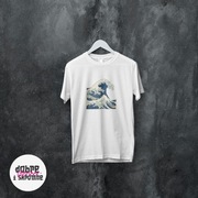 Koszulka japońska fala Kaganawa, Hokusai, 'Dobre i Skromne'