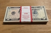 Dolar paczka 100 sztuk 5 dolarów dolarówek UNC QE 2021 USD