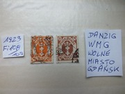 2szt. znaczki Fi 108 WMG 1923r. DANZIG Niemcy PMW Rzesza Wolne Miasto