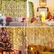 Girlanda kurtyna świetlna led 200 lampek + winorośl bluszcz zewnętrzne wewn