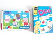 Puzzle dzieci 2-5 lat peppa duo