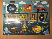 Magnetyczna układanka statek z magnesem dzwigiem 