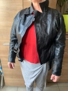 Kurtka stylizowana na motocyklowa L damska  SKÓRA Bull fighter