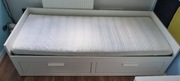Łóżko z dwoma szufladami, 1 materac, rozmiar 80x200 a po rozłożeniu 160x200