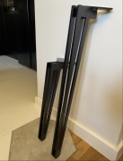 Metalowa noga loftowa – czarne, laser cut - 60 cm