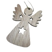 Bombka na choinkę, drewniany ANIOŁEK