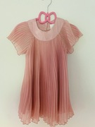 Sukienka H&M plisowana elegancka różowa 12-18 miesięcy 86 cm + GRATIS