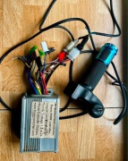 Sterownik silnika BLDC 36V - 42V 350 W z manetką i stacyjką do roweru