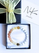 Bransoletka z Morganitu, Holowitu i Hematytu I NaKra Jewelry 