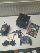 Nintendo Gamecube czarne z fioletowym padem