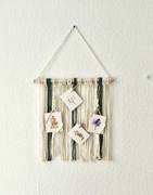 Wisząca ramka na zdjęcia z klamerkami makrama boho 