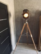 Lampa teatralna PRL loft Vintage podlogowa 