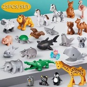 Zestaw zwierzątek pasuje do klocków Lego Duplo 25 sztuk m1