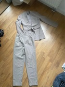 Garnitur Sinsay marynarka żakiet xxs spodnie s beżowy nude