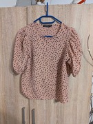 Damska jasnoróżowa koszulka w czarne kropki boohoo rozmiar 36 S