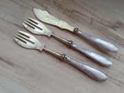 WIDELCE I NÓŻ DO RYB SREBRO PRÓBA 3 WARSZAWA