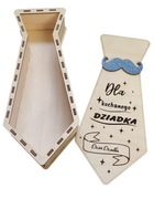 Pudełko drewniane, krawat, dla Dziadka, taty, nauczyciela, prezent 