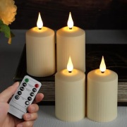 4 sztuki świec LED z pilotem migającym płomieniem na baterie