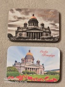 Magnes na lodówkę Sankt Petersburg. Rosja. Leningrad. Kpl.2szt. Cerkiew. 