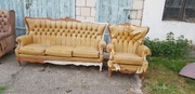 Komplet mebli Ludwikowskich sofa+ dwa fotele 