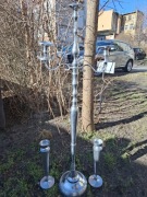 Świecznik kandelabr, 2 lichtarze, srebrny duży vintage